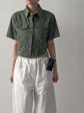 Kota Denim Crop Shirt Jacket