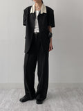 Conte Pin Tuck Wide Slacks