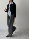 Kendil Two-Tuck Wide Slacks