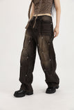 Dia rivet denim pants