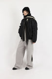 Frill cotton padding jumper