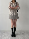 Ready Belted Wrap Skirt Pants