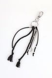 Leather Silver Multi Keyring