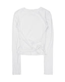 STRING HOLE SHIRRING TEE