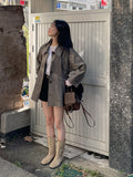 Crack Leather Mini Backpack