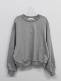 Back Slit Loose Fit Crop Sweatshirt