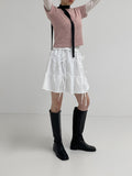 Frill Banding Flared Mini Skirt