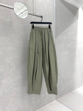 Multi-Tuck Nylon Balloon Pants