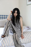 Boucle damage knit one piece
