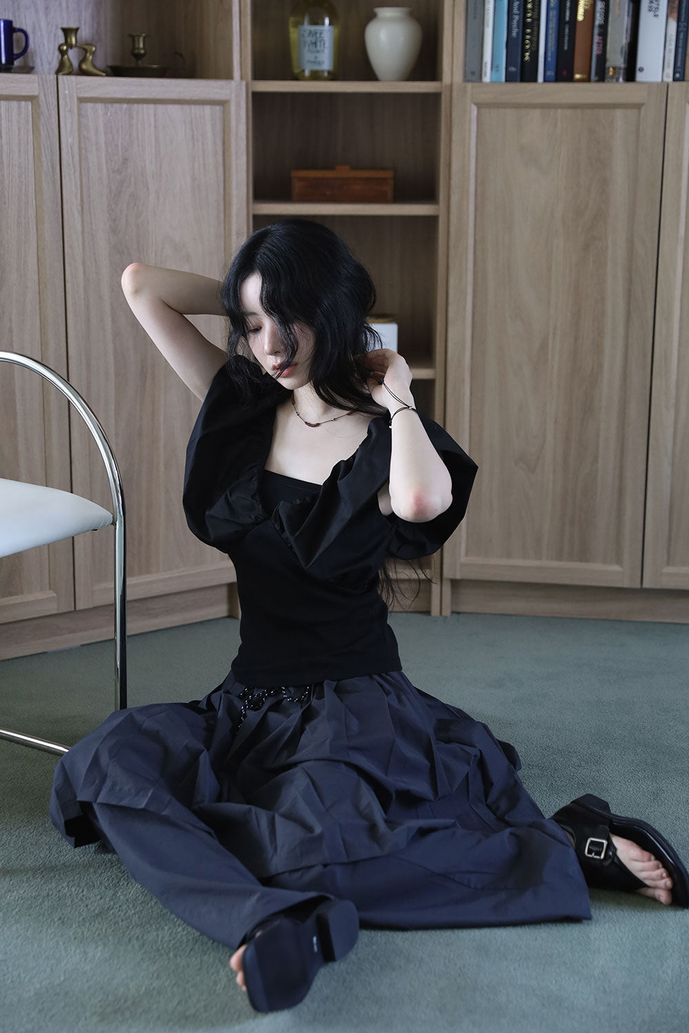 【COLOR iN ID】Aco Pleats Nylon Banding Pants COLOR iN ID(カラーインアイディー) - アコプリーツナイロン