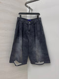 Military Vintage Camo Bermuda Denim