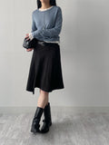 Lower Stripe Midi Skirt