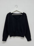 Soft V-neck Crop Knit