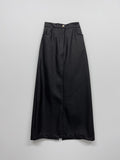 Matte Leather High Waist Long Skirt