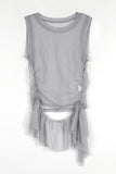 Crew frill layered sleeveless