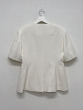 Lauder Linen No collar half jacket