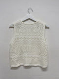 Punching Lace Sleeveless Knit Vest