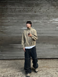 Double Line Zipper Blouson
