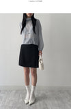 Sheer High Neck Tie Blouse