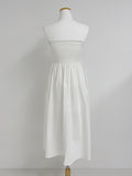 Shirring Smoke Tube Top One Piece