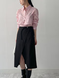 [Belt SET] Turin H-line wrap skirt