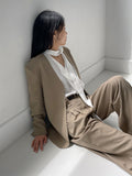 Taize Button Two-Tuck Wide Slacks