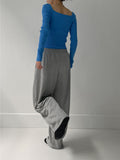 One tuck banding training wide pants