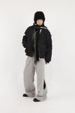 Frill cotton padding jumper