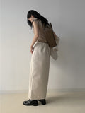 Shear Wool H-line Long Skirt