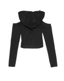 CROP HOOD OFF TOP