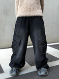 Diagonal Cargo Washed Banding Denim