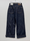 554 Roll-up selvage wide denim pants