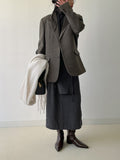 [Skirt SET] Corduroy Sleeveless Long One Piece