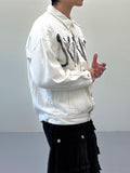 Brush letter cotton jacket