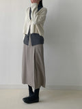 Alpaca Strap Cuffs Cardigan