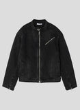 Premium Crop Biker Denim Jacket