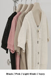 [Premium] Coolet Linen Short Sleeve Cardigan