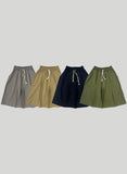 Solid Cotton Banding Bermuda Pants