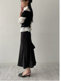 Satin Mermaid Long Skirt