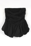 Flare blouse tube top