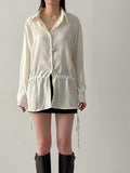 Shirring Frill Loose Fit Shirt