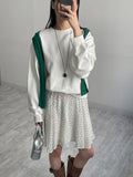 Dot Chiffon Flare Midi Skirt