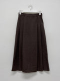 Lehman Wool Pleated Long Skirt