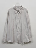 [Wrinkle Free] Two Way Wrap Stripe Loose Fit Shirt