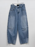 [unisex] 250 pin tuck wide denim pants