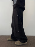 Rivet Side Detail Cotton Pants