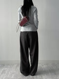 744 Tencel pleated wide pants