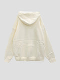 Plus jacquard snap hood knit