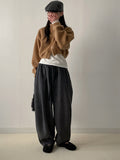 Soft Mock Neck Knit T-shirt