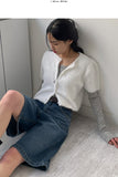 Pearl Puff Half Cardigan